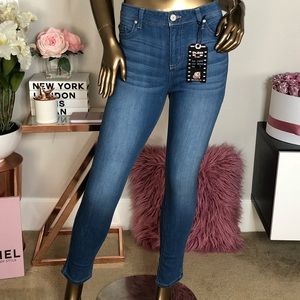 Brand New Whiskered/Faded High-Rise Skinny Jeans